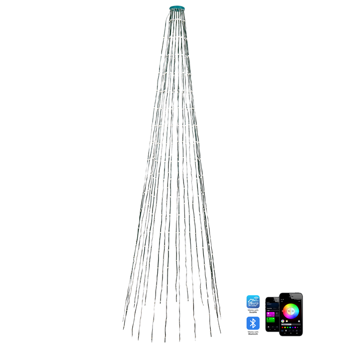 Beliani - SAARLOQ - LED kerstverlichting - Groen - 200 cm - PVC