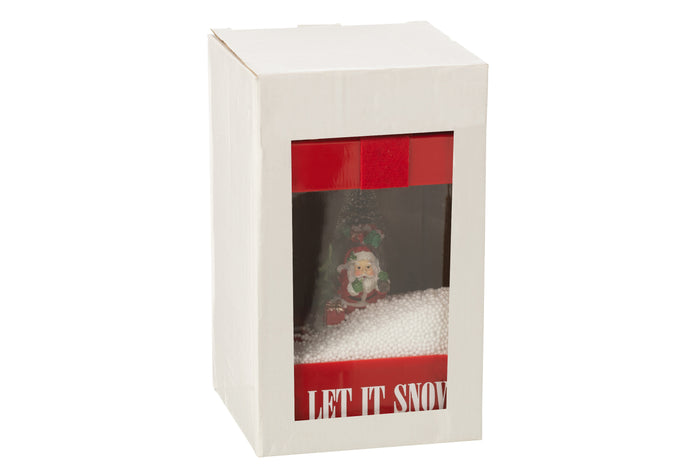 J-Line decoratie Sneeuwbol Geschenkdoos - polyresin - mix -