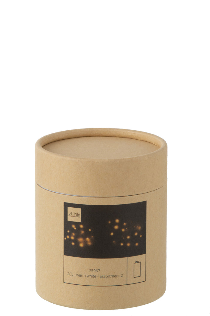 J-Line slinger Draad 20l - goud|zilver - warm wit - 2 stuks