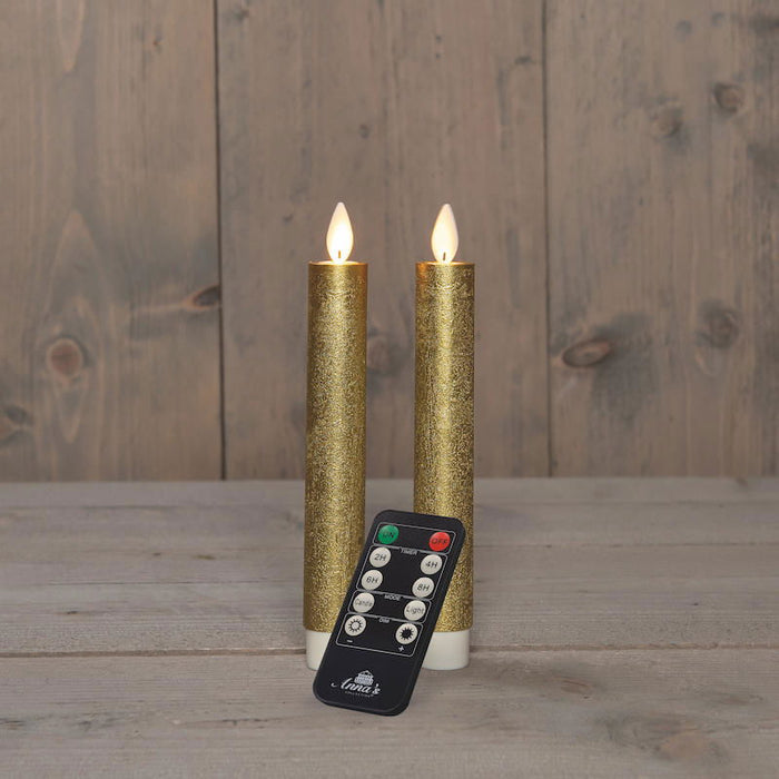 Anna's Collection - Dinerkaars wax led bewegende vlam op batterij m...