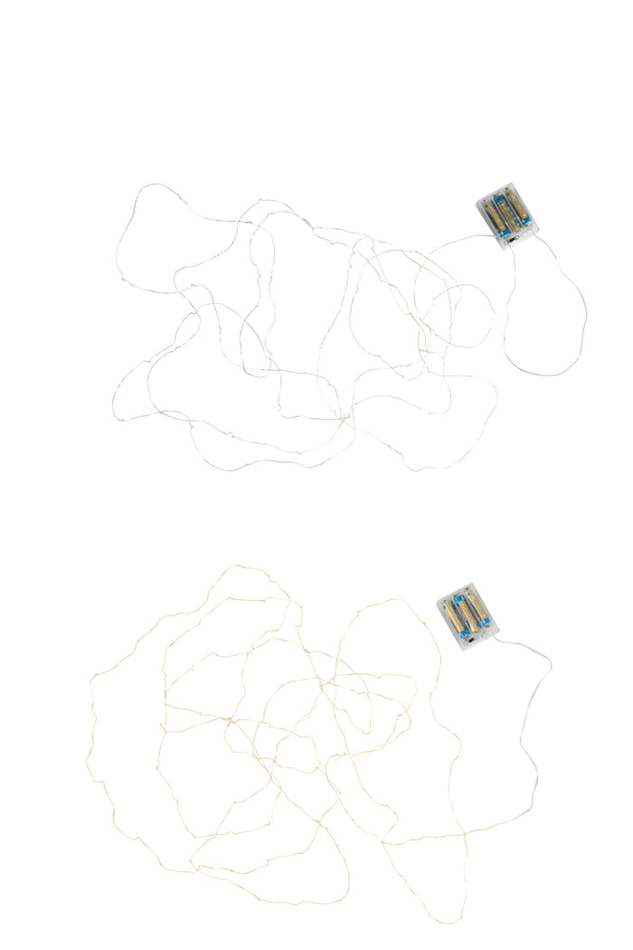 J-Line kerstverlichting Draad 60Led 8M - warm wit - 2 stuks - LED