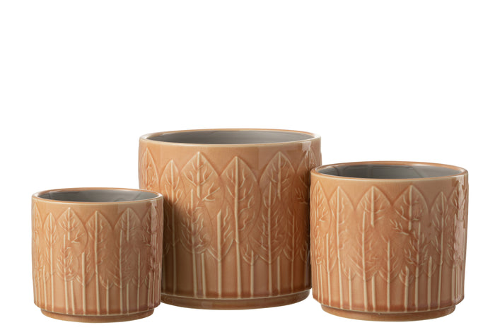 J-Line Slinger Bloemen + Blaadjes - kunststof - geel|groen -