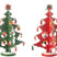 J-Line decoratie kerstboom + figuurtjes Plooiend - hout - ro