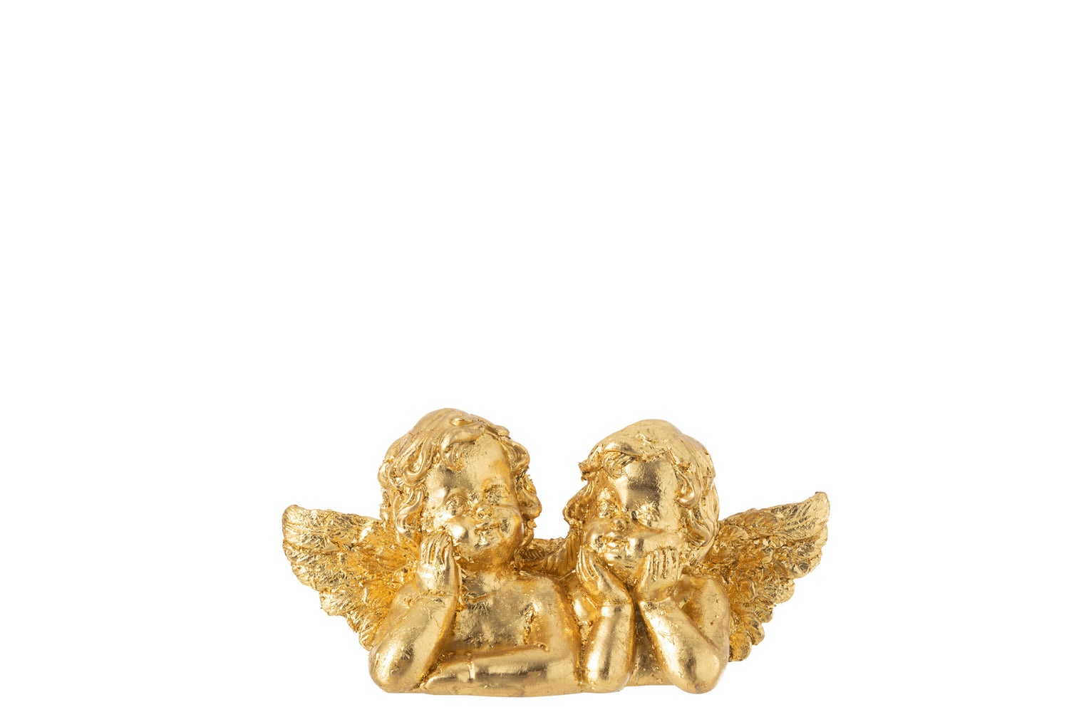 J-Line figuur Engel Koppel Denkend - polyresin - goud