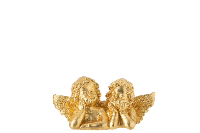 J-Line figuur Engel Koppel Denkend - polyresin - goud