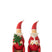 J-Line figuur Kerstman Boom Ster Op Voet - ijzer|hout - rood - 2 stuks
