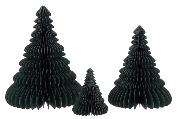 J-Line decoratie Kerstboom Vouwbaar - papier - groen - large - kerstversiering