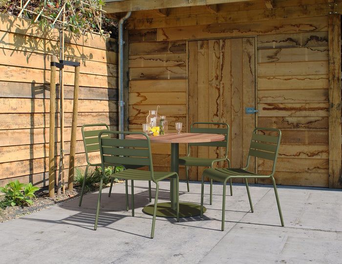 Ronde tuintafel Java olijfgroen 80 cm