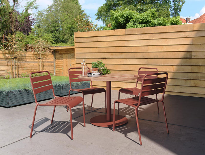 Ronde tuintafel Java roestbruin 80 cm