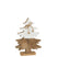 J-Line decoratie Kerstboom - hout - wit|naturel - medium - 2 stuks