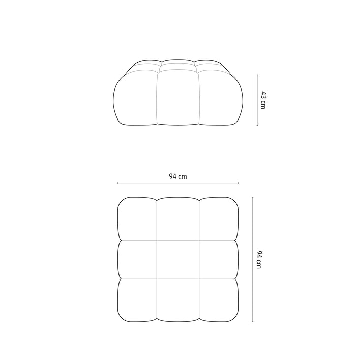 Milo Casa Tropea Modulair Bank Element - Hocker - Terracotta