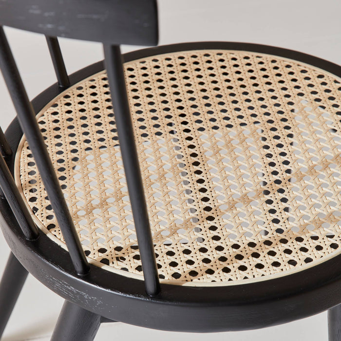 sweeek - Hout en rotan stoel, set van 2