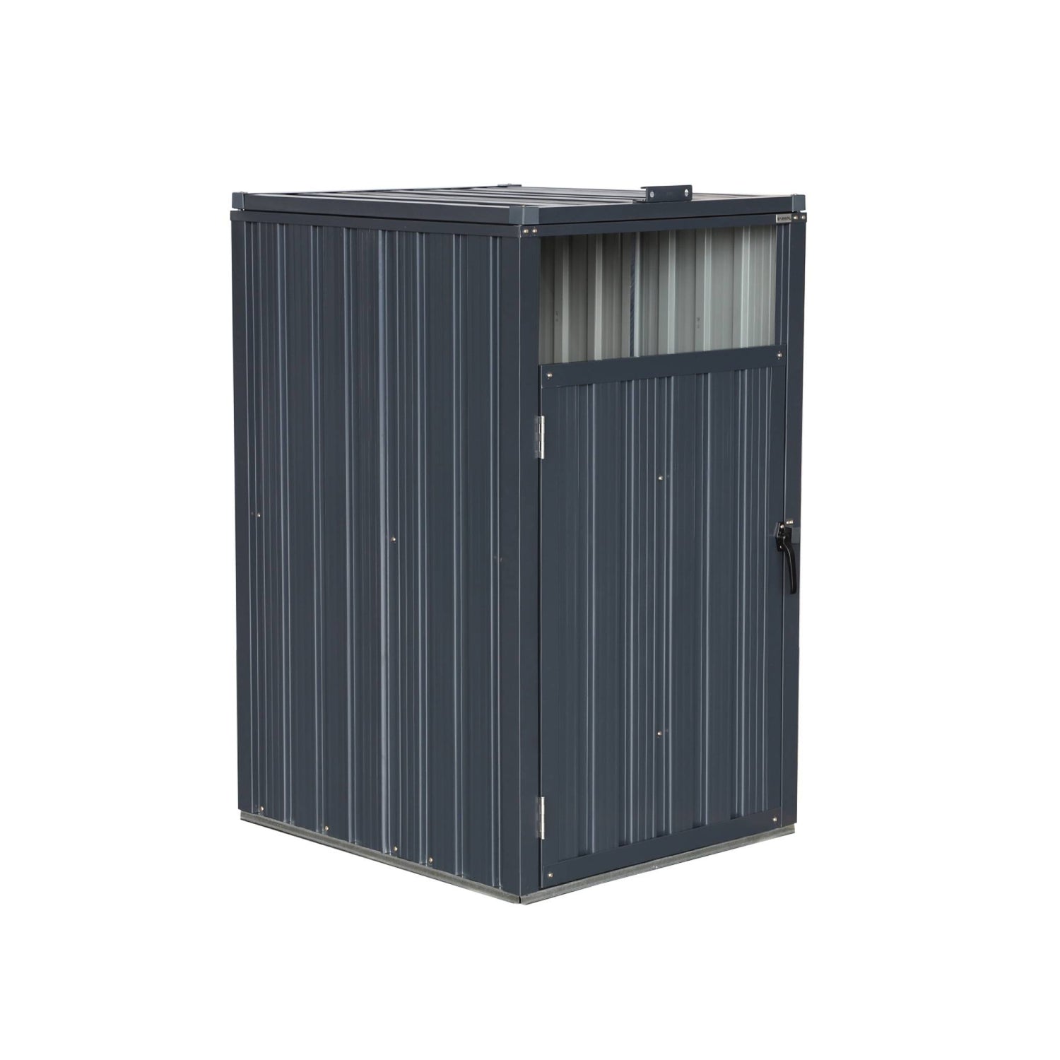 sweeek - Grijs gegalvaniseerd stalen afvalhok