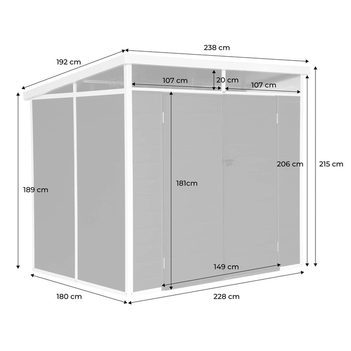 sweeek - 4,55 m² kunststof tuinhuis