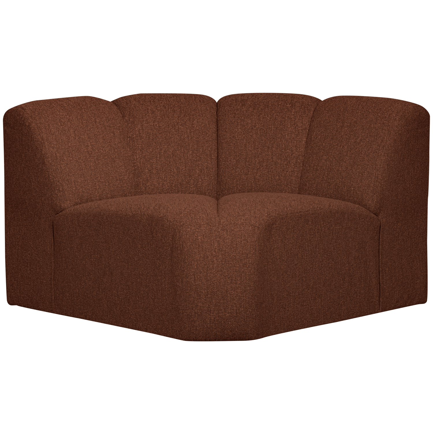 WOOOD Mojo Bank Hoekelement - Bouclé - Roest Bruin Melange - 75x68x77