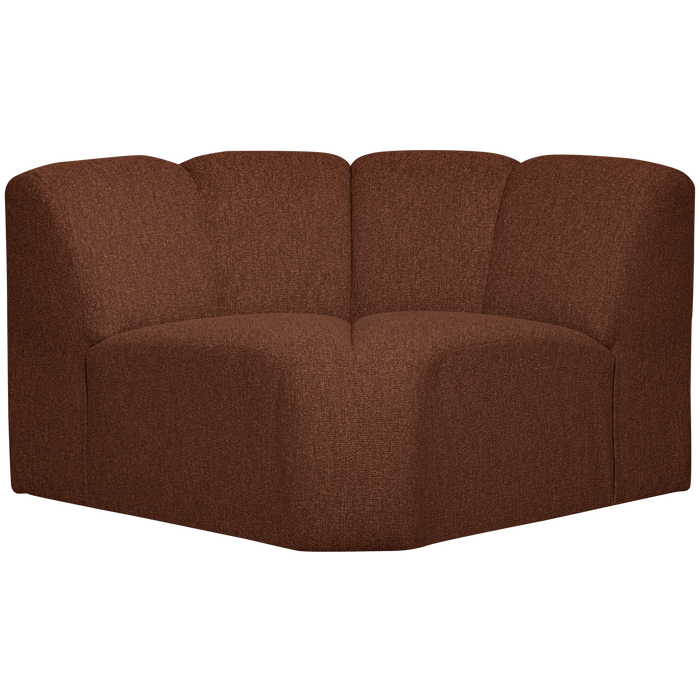WOOOD Mojo Bank Hoekelement - Bouclé - Roest Bruin Melange - 75x68x77