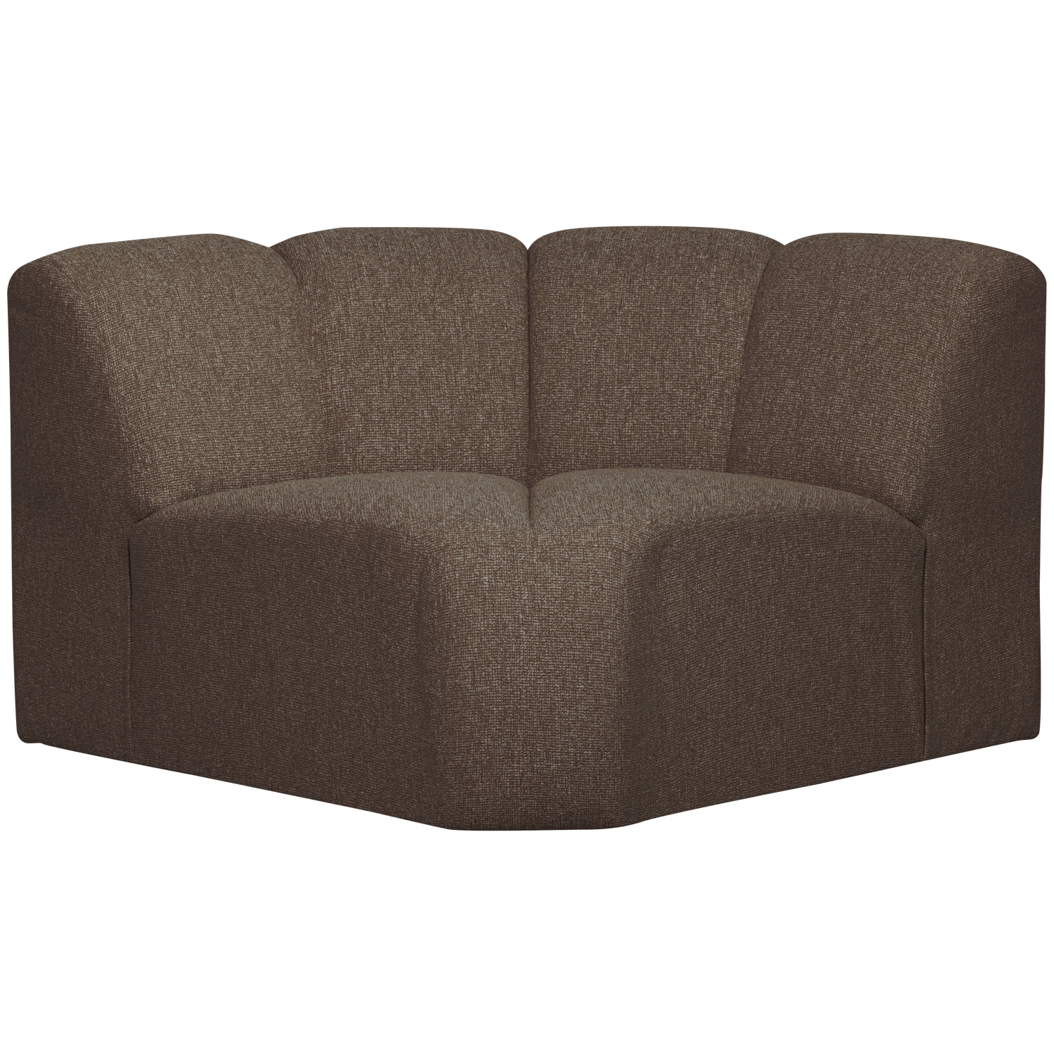 WOOOD Mojo Bank Hoekelement - Bouclé - Bruin Melange - 75x68x77