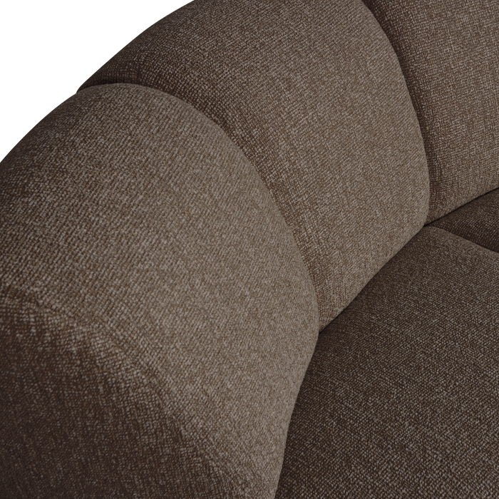 WOOOD Mojo Bank Hoekelement - Bouclé - Bruin Melange - 75x68x77