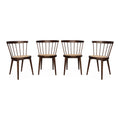 sweeek - Houten en rotan stoelen (set van 4)
