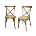 sweeek - Vintage rubberhouten bistrostoelen (set van 2)