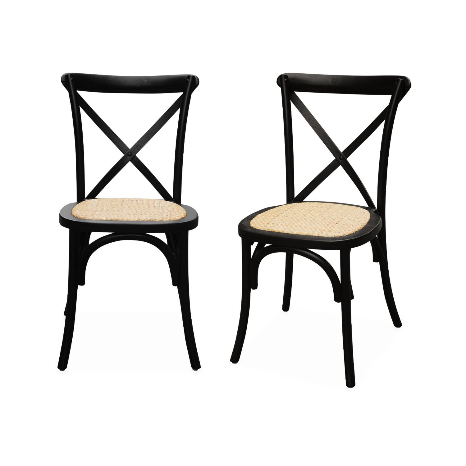 sweeek - Vintage rubberhouten bistrostoelen (set van 2)