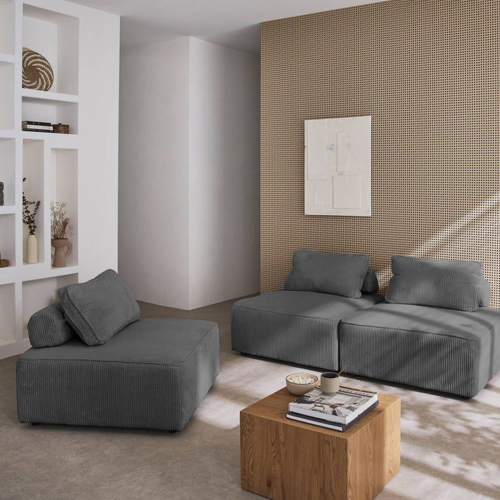 sweeek - Fauteuils corduroy 1 zitplaats (set van 3)
