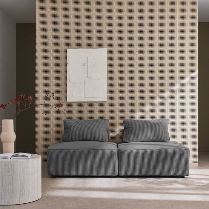 sweeek - Fauteuil voor modulaire bank ribfluweel (set van 2)