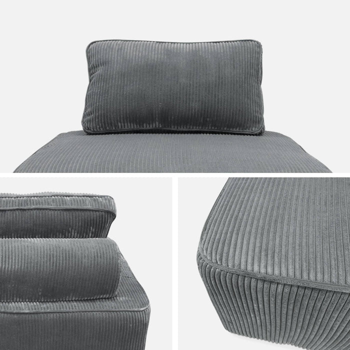 sweeek - Fauteuil voor modulaire bank ribfluweel (set van 2)
