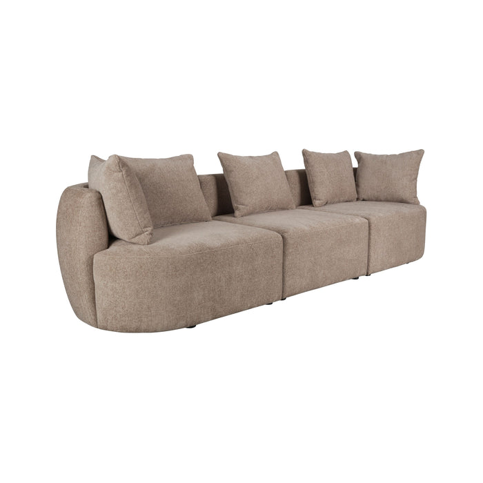 Dutchbone Rocca 4,5-zitsbank Cappuccino - Beige