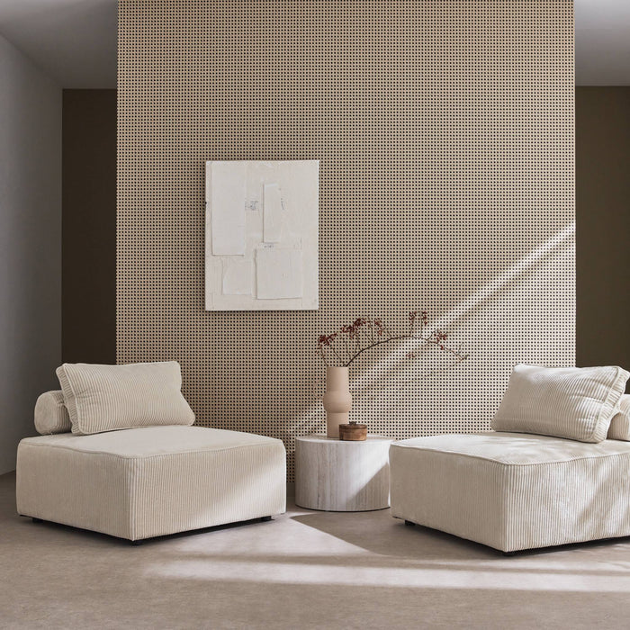 sweeek - Fauteuil voor modulaire bank ribfluweel (set van 2)