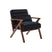 sweeek - Scandinavische fauteuil in heveahout en velours