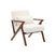 sweeek - Scandinavische fauteuil in walnoot gebeitst heveahout,