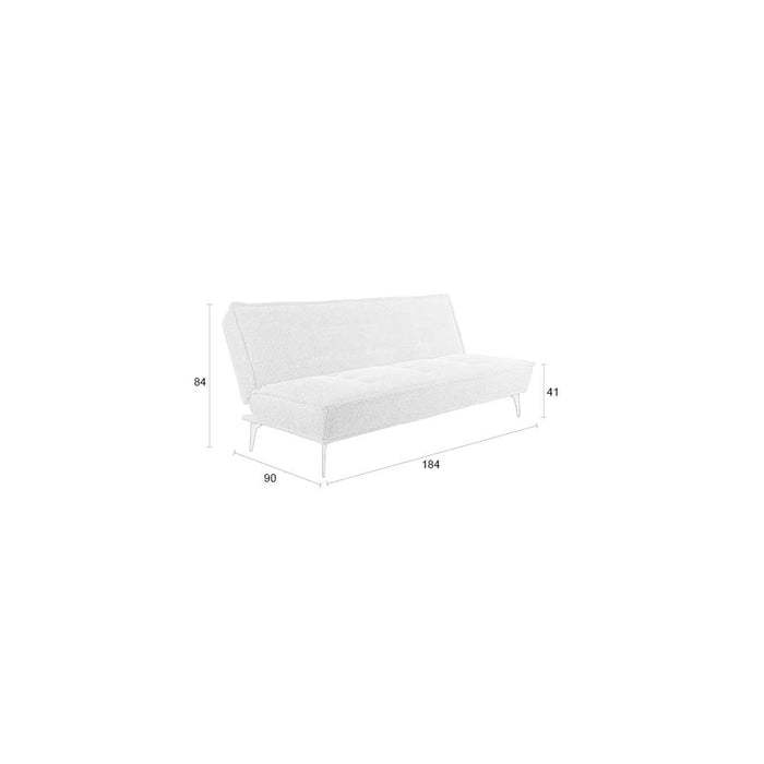Housecraft Living Cielke Slaapbank 2 persoons| Logeerbed| Bedbank Grijs