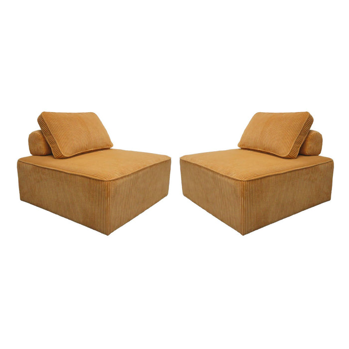 sweeek - Fauteuils corduroy 1 zitplaats (set van 2)