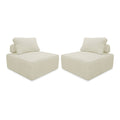 sweeek - Fauteuil voor modulaire bank ribfluweel (set van 2)