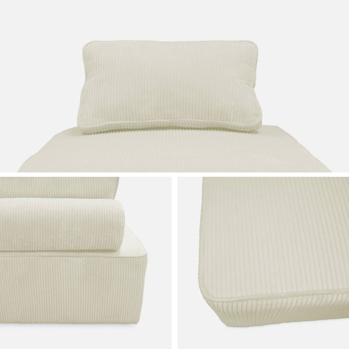 sweeek - Fauteuil voor modulaire bank ribfluweel (set van 2)
