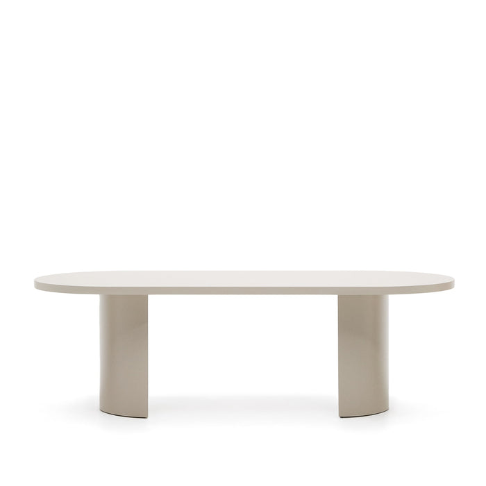 Kave Home - Nealy tafel in gelakt MDF in ecru afwerking 240 x 100 cm