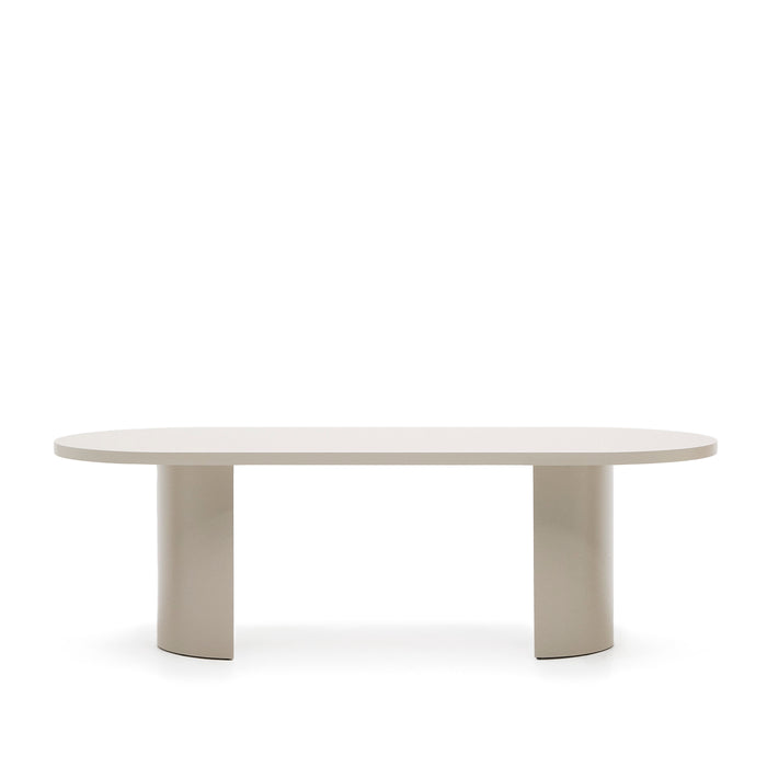 Kave Home - Nealy tafel in gelakt MDF in ecru afwerking 240 x 100 cm