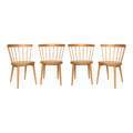 sweeek - Houten en rotan stoelen (set van 4)