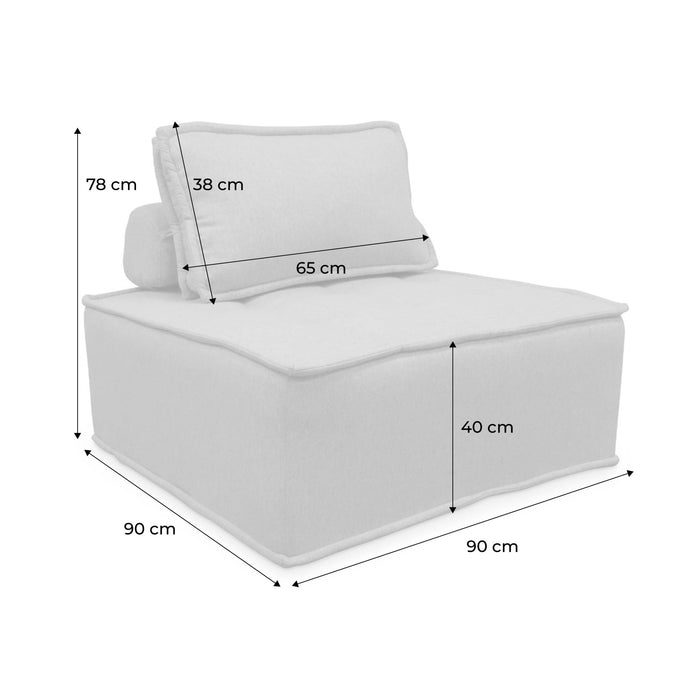 sweeek - Modulaire fauteuil in stof (x3)