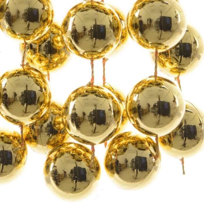 Decoris Kerstslinger - goudkleurig - kralen - 500 cm