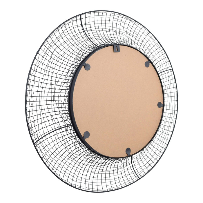 LOFT42 Gaas Wandspiegel - Metaal - Zwart - Ø75cm