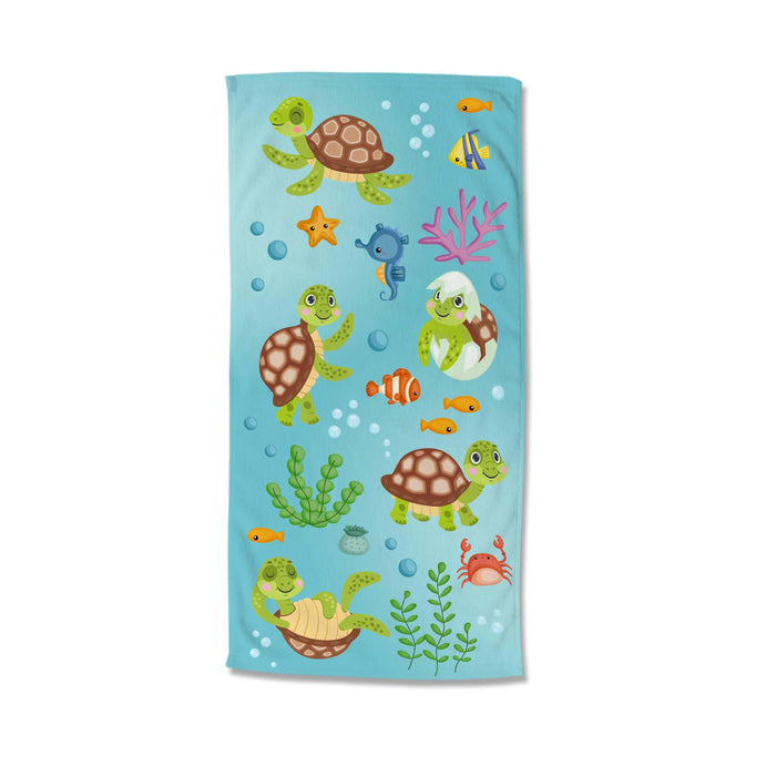 Good Morning Strandlaken TURTLES 75x150 cm meerkleurig