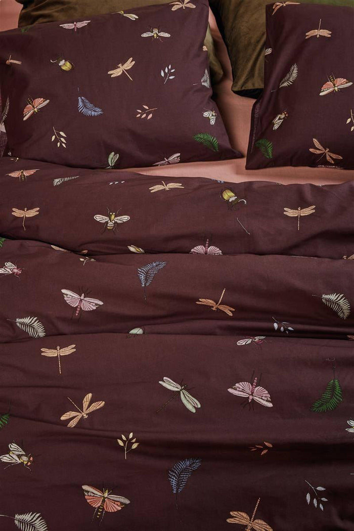 At Home dekbedovertrek Living World aubergine - 1-persoons