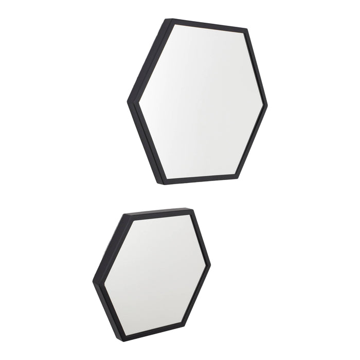 LOFT42 Wandspiegel  Zeshoek Medium - Zwart - 46x41