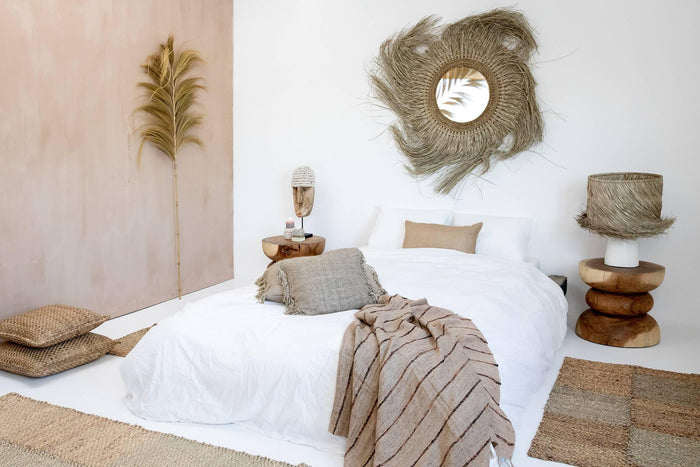 Bazar Bizar - De Cowrie Macramé Kaarshouder - Naturel - S