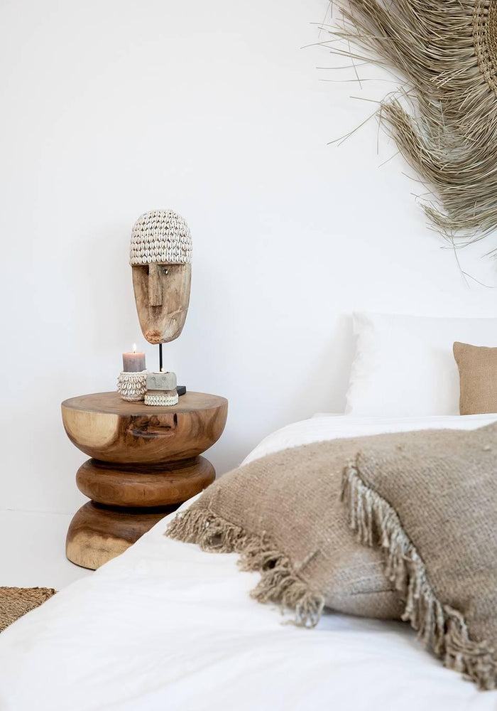 Bazar Bizar - De Cowrie Macramé Kaarshouder - Naturel - S