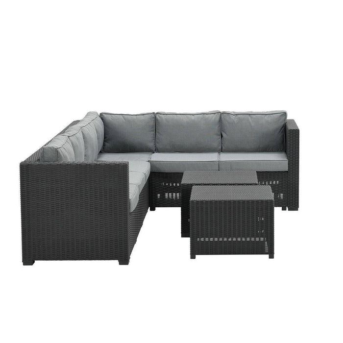Garden Impressions Verona loungeset - kunststof - zwart