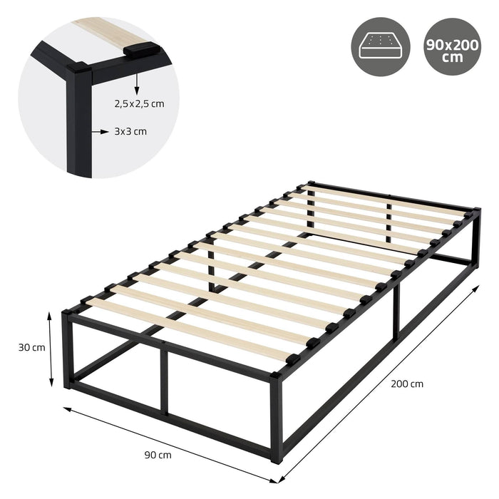 ML-Design Bedframe Peter met matras 90 x 200 cm