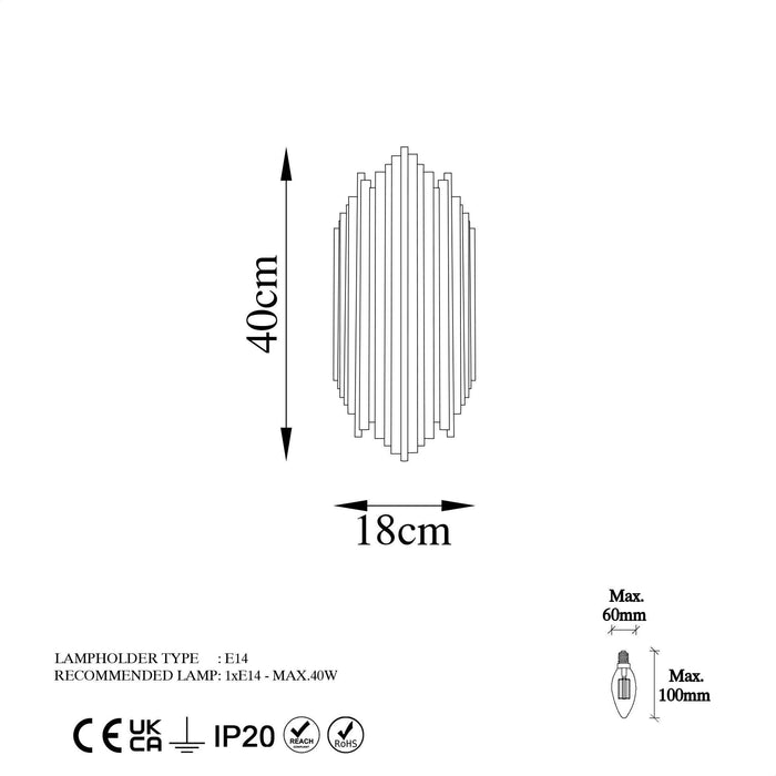 Opviq Wandlamp-Kara